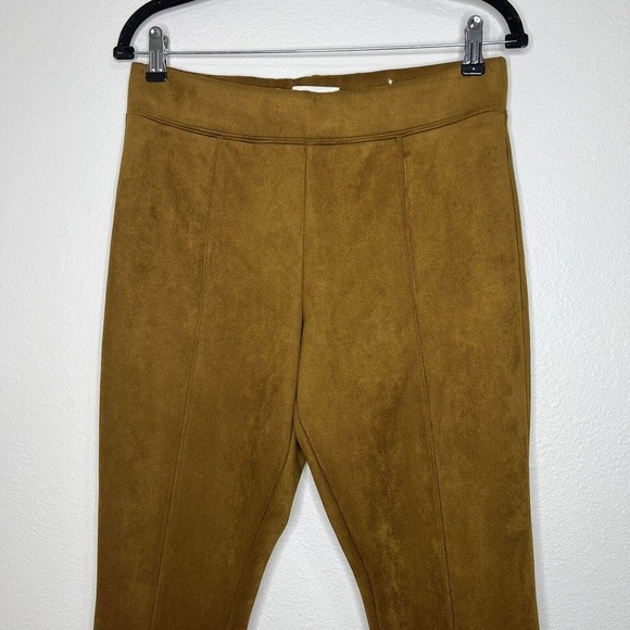 Old Navy STEVIE Caramel Brown Faux Suede Stretchy Pull On Leggings Sz M - Picture 3 of 13